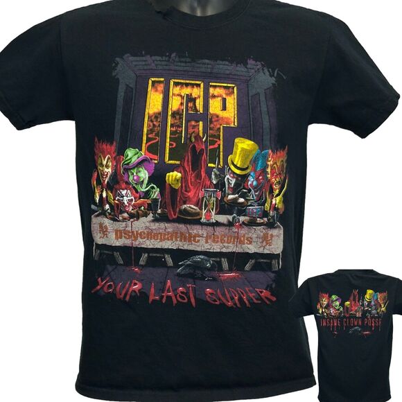 Insane Clown Posse T Shirt Mens Small ICP Your Last Supper Juggalo 2010 Black - Picture 1 of 9